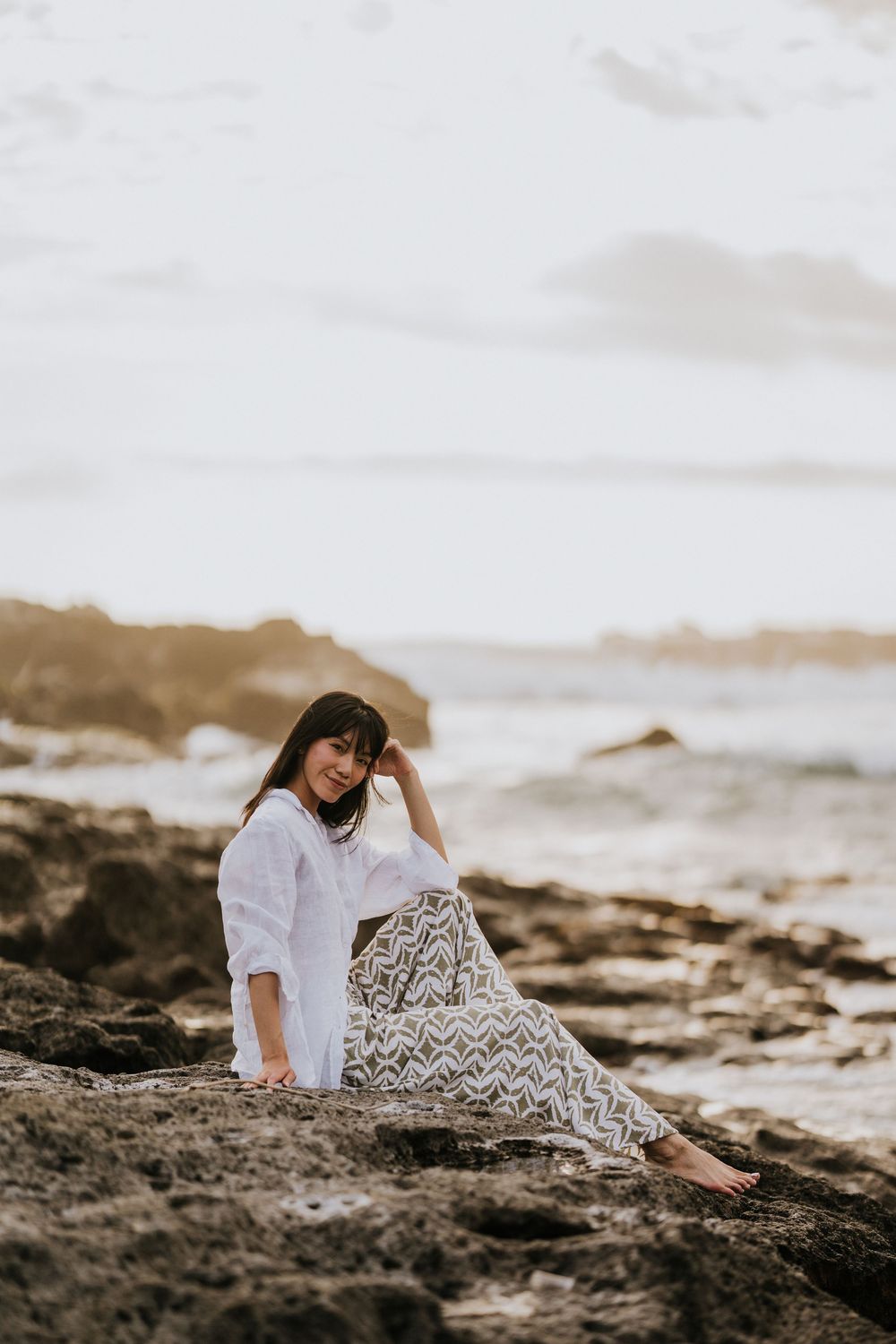 Solo lifestyle photography in Bali at beach