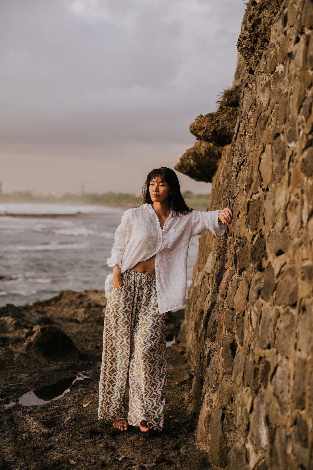 Solo lifestyle photography in Bali at beach location