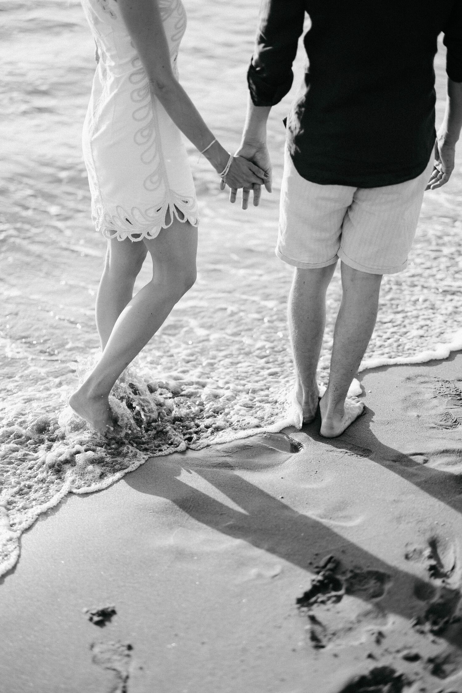 Romantic moment between two people in love