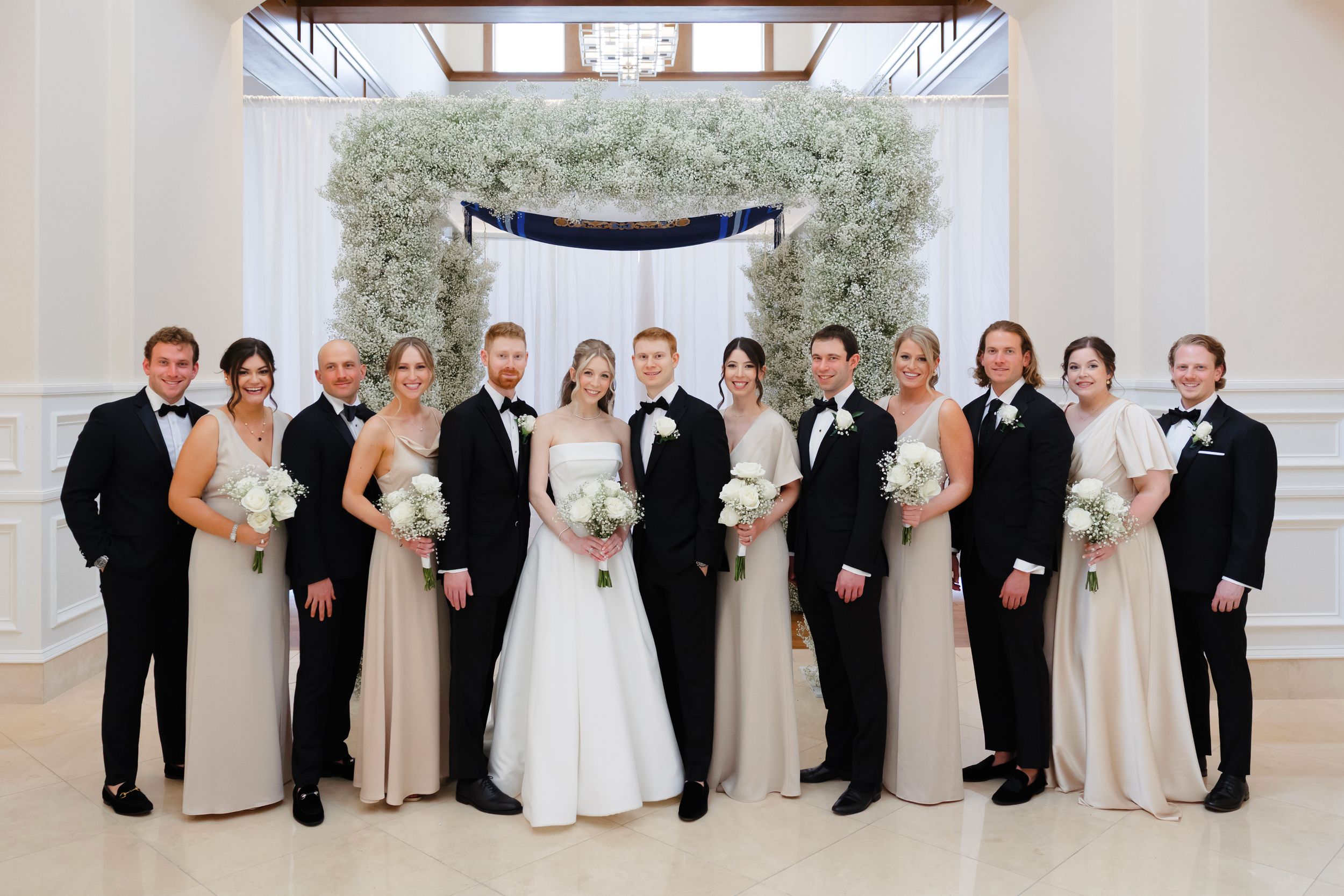 Bridal party at BallenIsles Country Club in Palm Beach, Florida during a wedding photographed by Tom Forrest of Ohio.