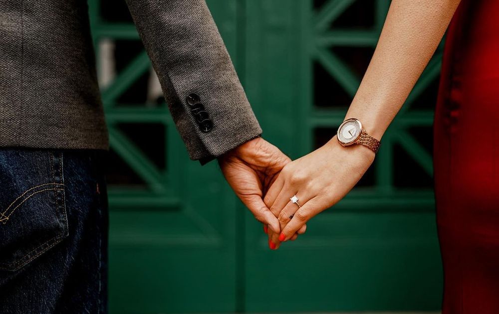 Bay Area engagement photography at outdoor scenic location with romantic posing.