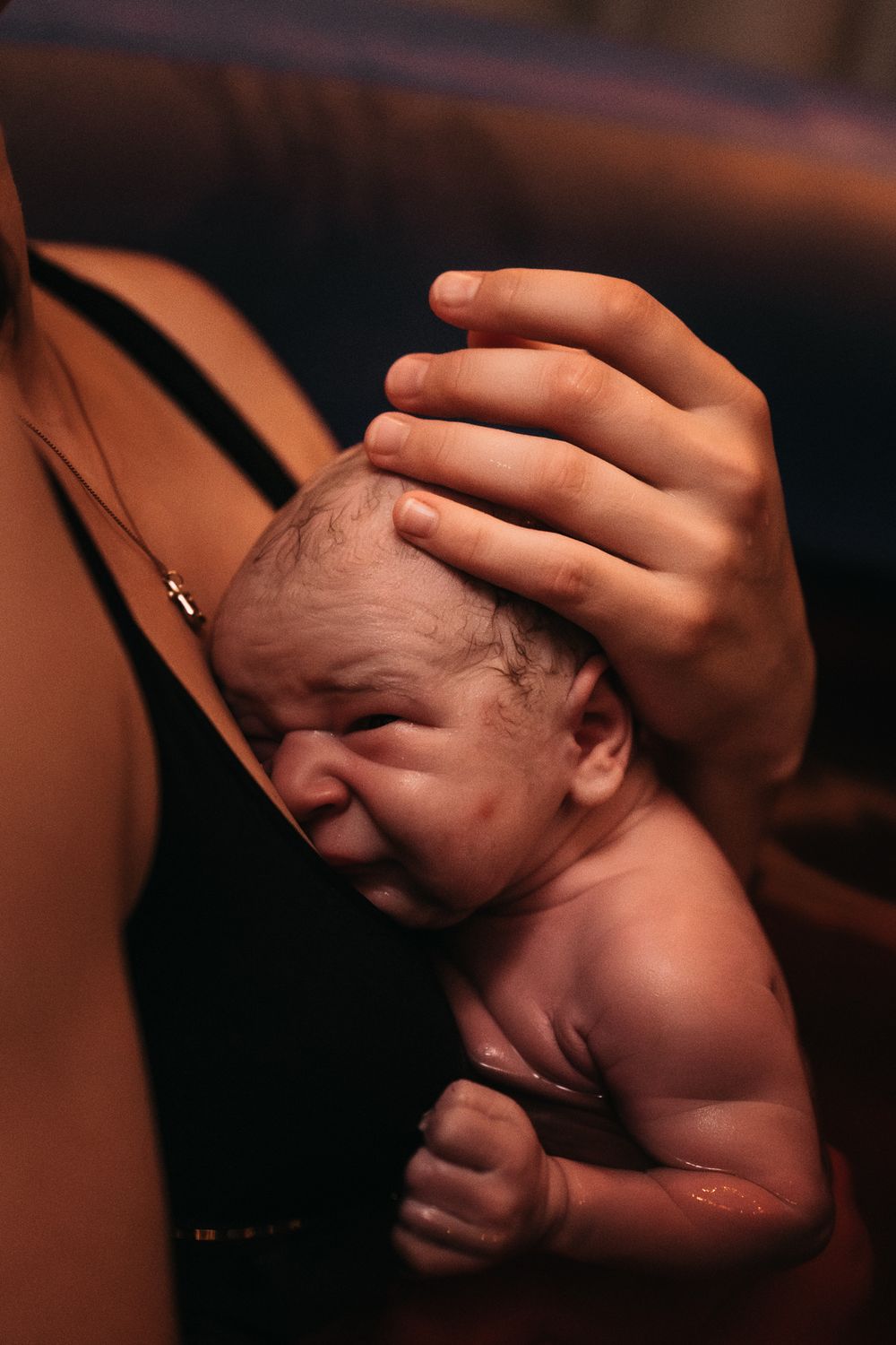 Home birth Brisbane Birth Photography in safe space with doula and husband support