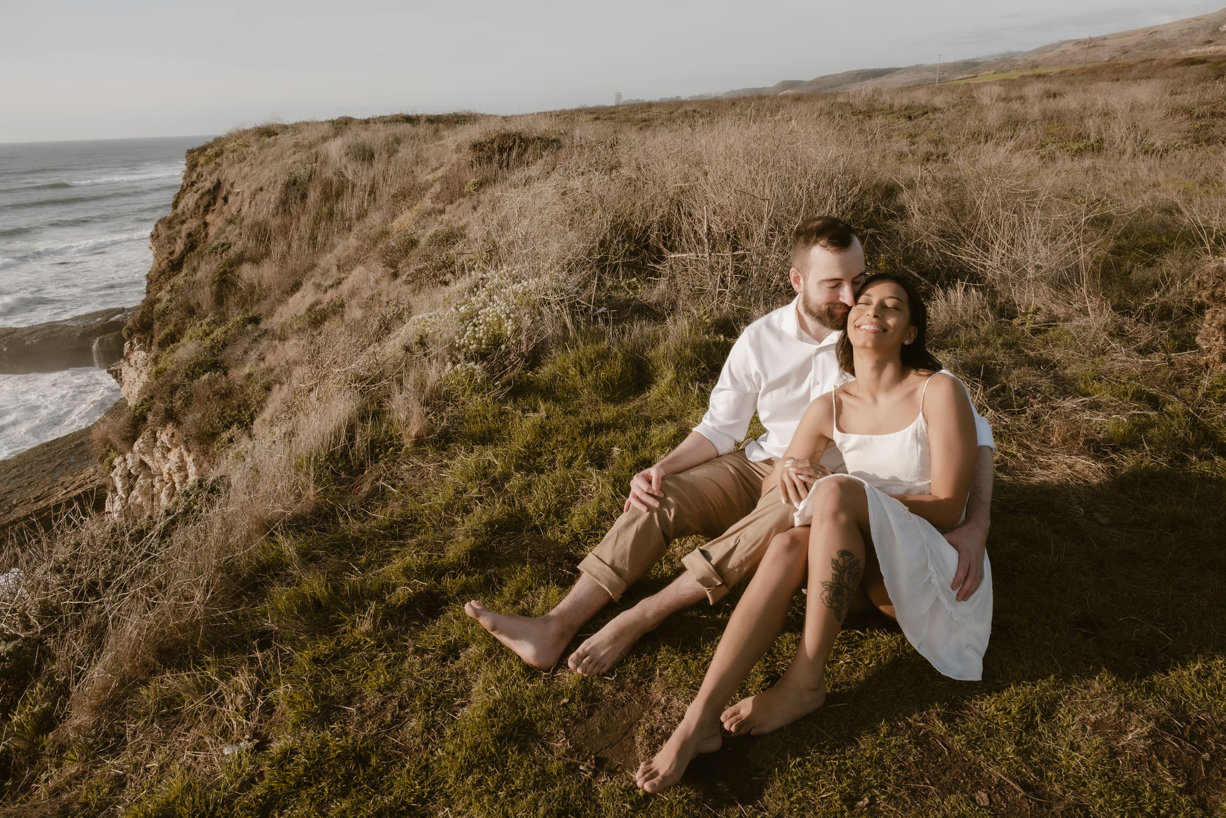 engaged couple golden hour photoshoot.