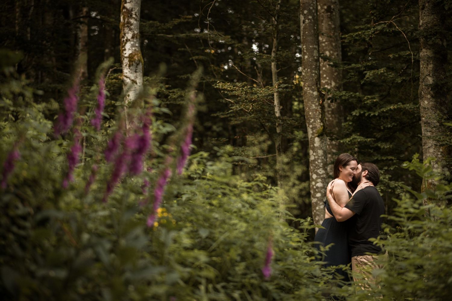 Ambiance naturelle et apaisante lors d’une séance couple