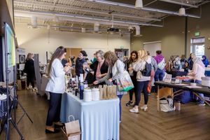 eastside women's day out wellness event in Mercer Island Community center attendees and vendors