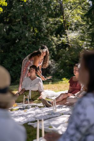 Divine Pearl Collective soiree event photography Stanwood, WA Midsummer spiritual cord cutting ceremony