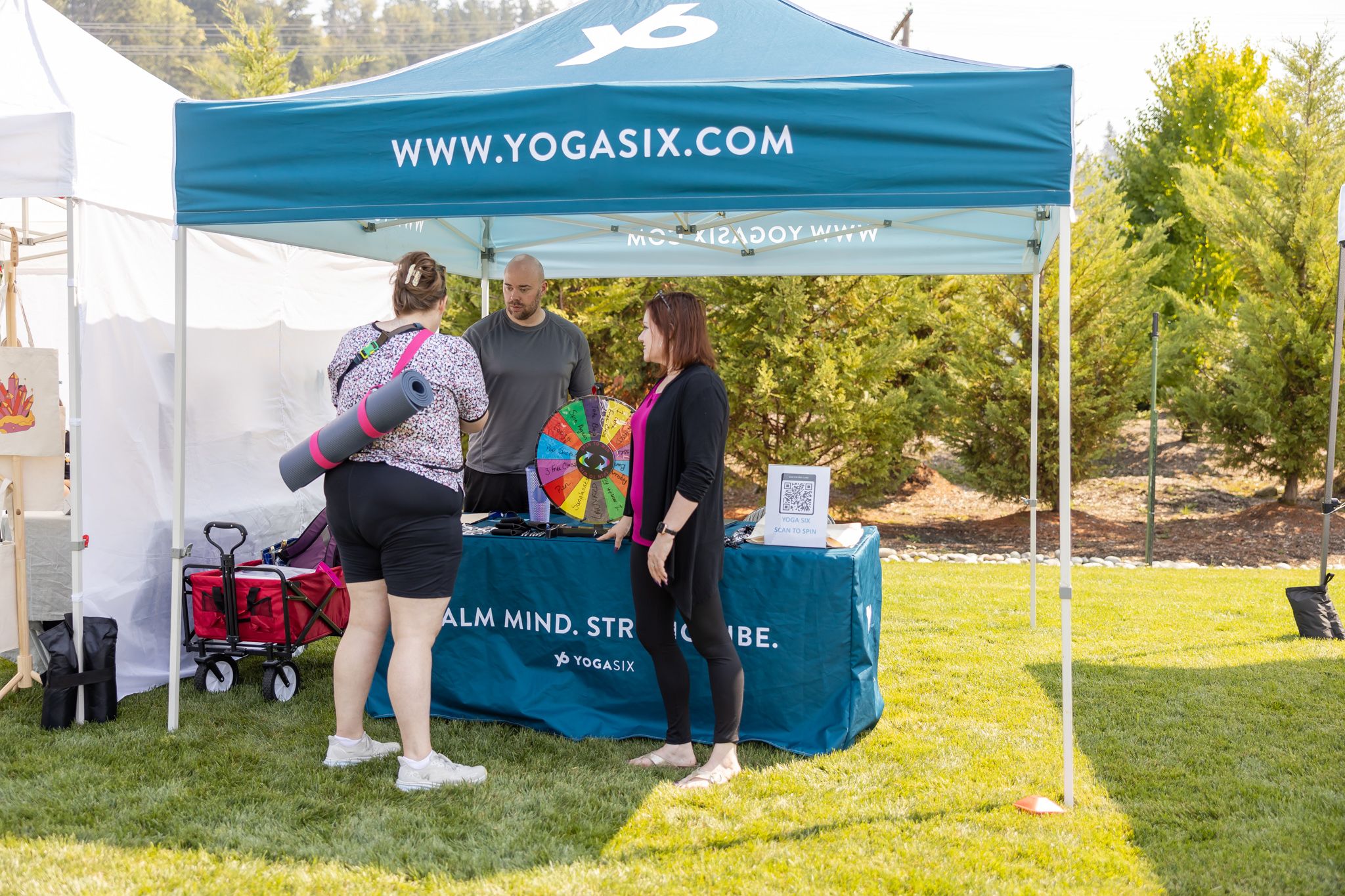 eastside women's day out wellness event in Redmond, WA outdoors vendors and attendees