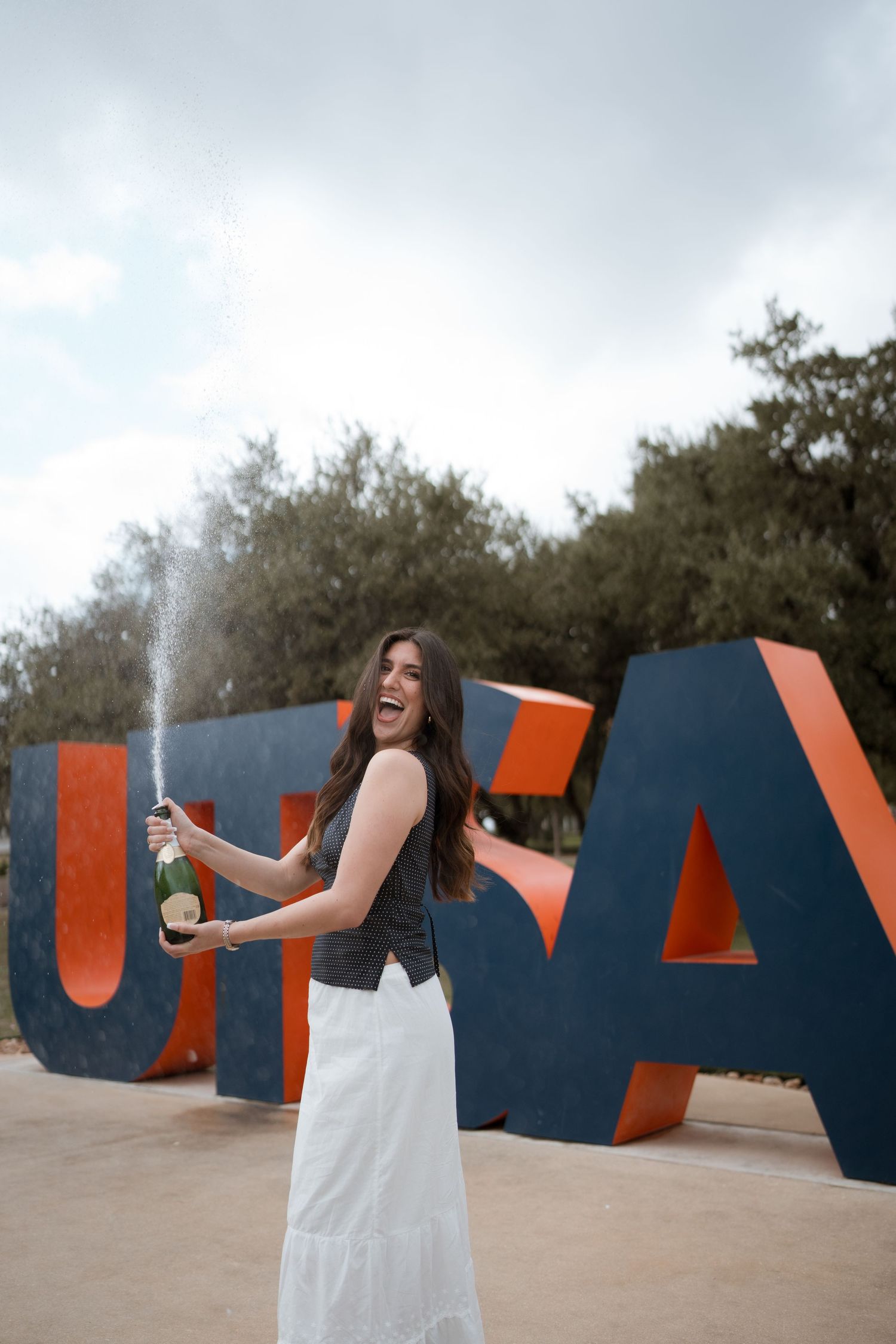 UTSA Letters Champagne Pop