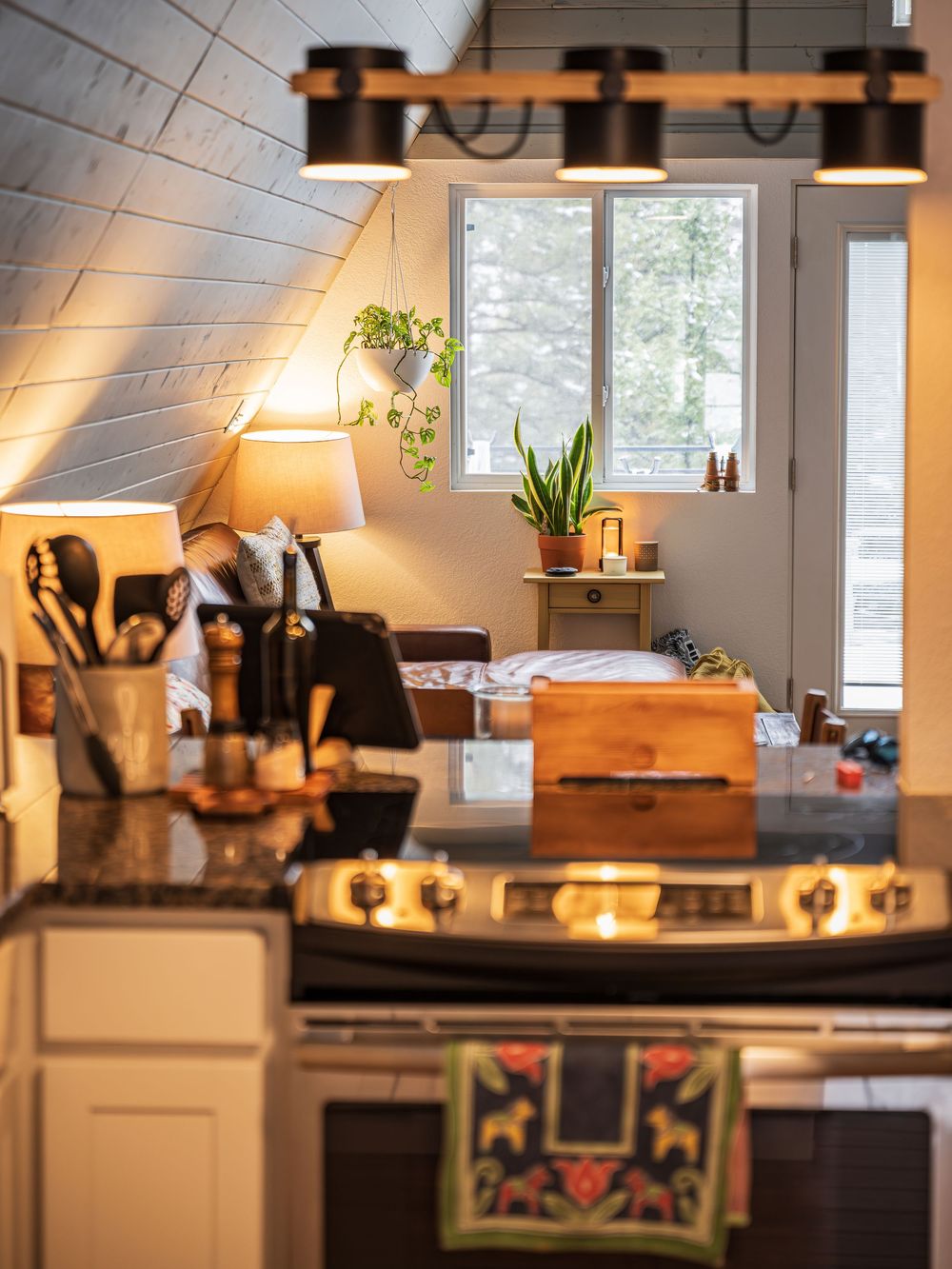 The kitchen at the Hygge Chalet by Denver Hospitality, Travel & Tourism photographer Captain Colorado Photography.