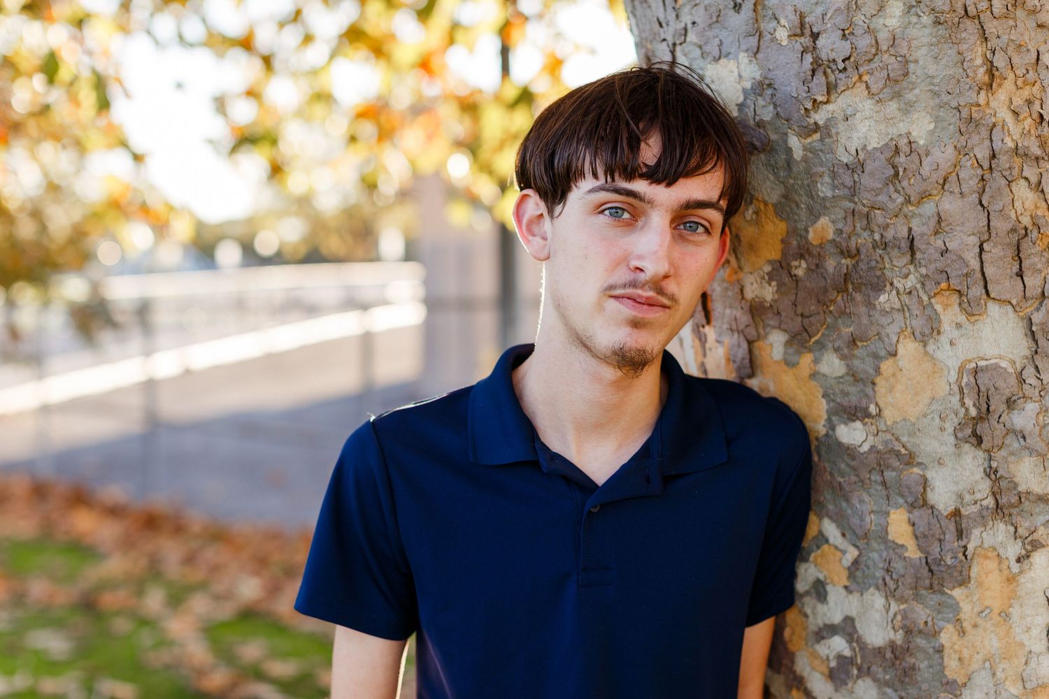 High school senior boy photo at a park in Oxnard, California.