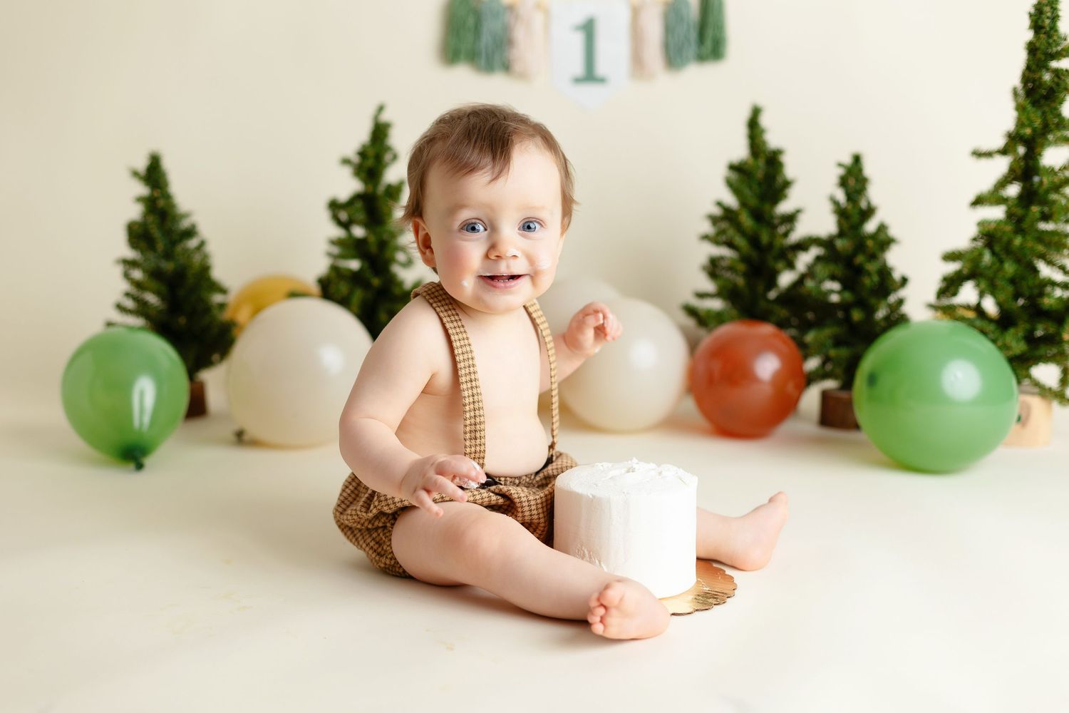 He was one year old during his smash the cake session. Greenville SC newborn photographer, Easley SC newborn photographer