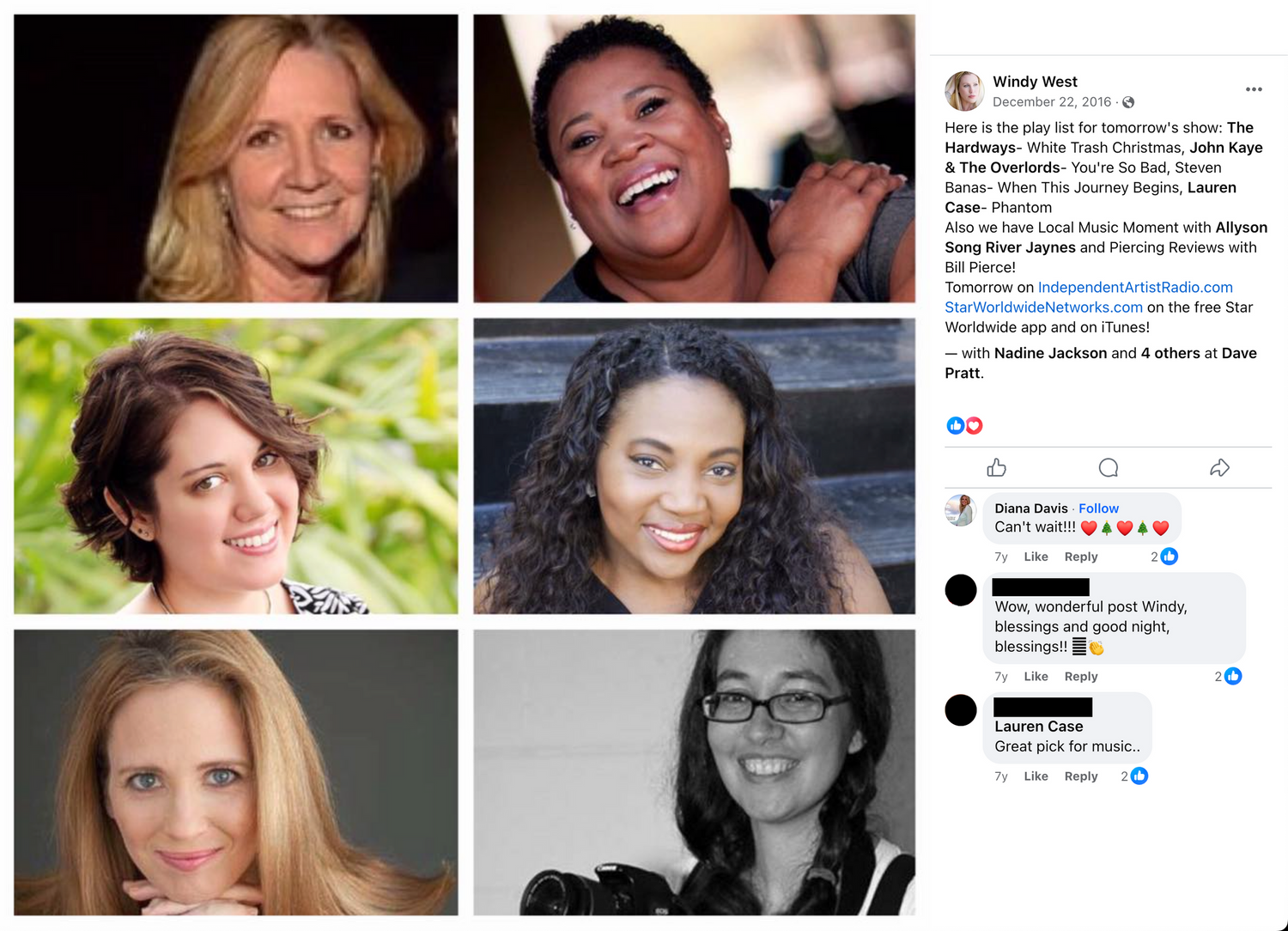 A collection of headshot photos showing people smiling at the camera arranged in a grid layout.