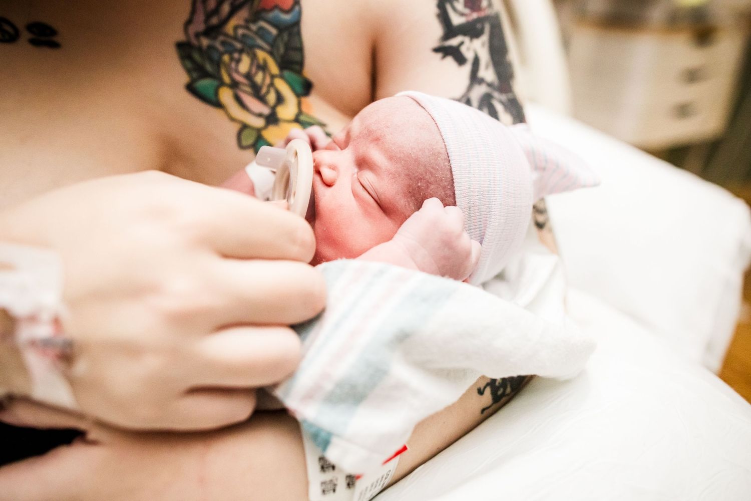 newborn in warmer