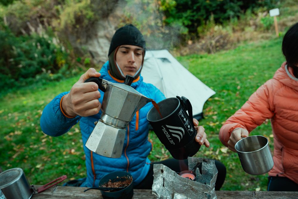 photo lors d'un bivouac de bikepacker