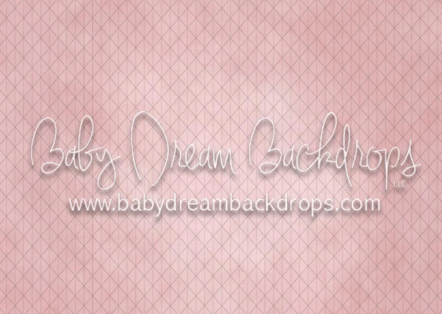 Pink textured background with delicate diagonal crosshatch pattern creating a soft quilted appearance.