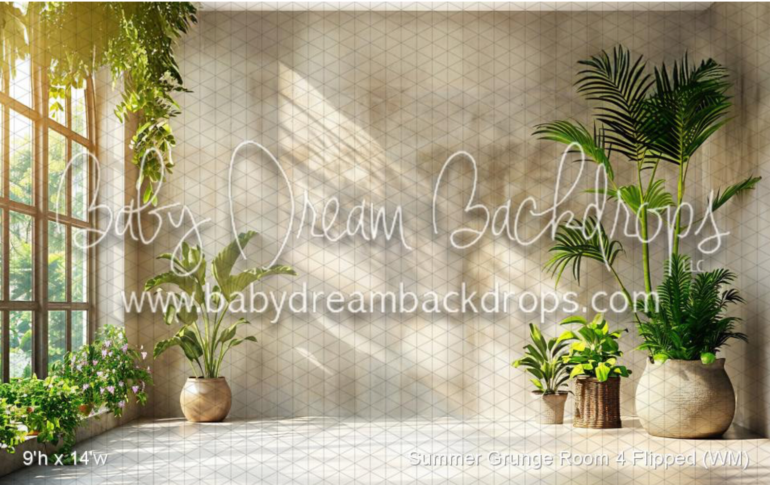 Sunlit indoor garden scene with potted plants and natural light streaming through windows creating a dreamy atmosphere.