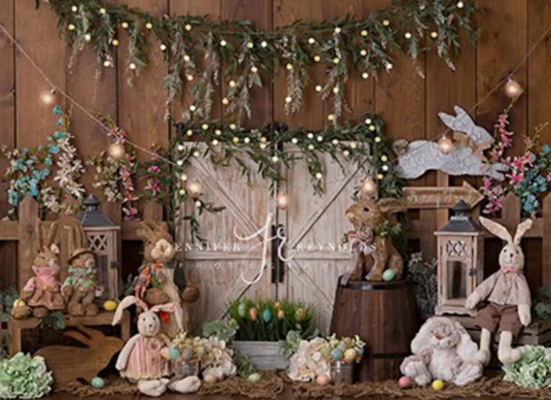 A collection of vintage Christmas decorations and angels arranged on rustic wooden shelves with twinkling lights.