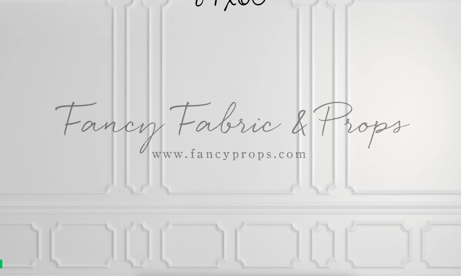 Elegant text logo for Fancy Fabric & Props with a minimalist gray design on a white textured background.