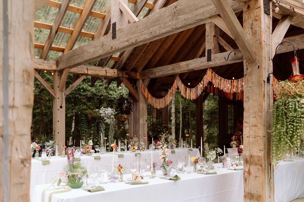 Timber Terrace Muskoka wedding venue pavilion surrounded by forest