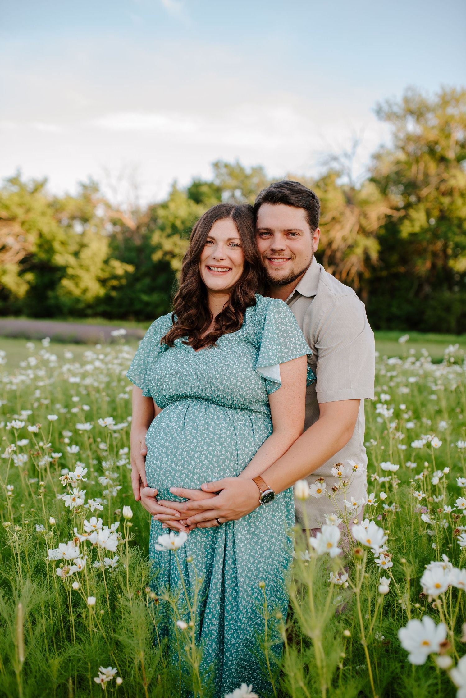 Brambles edge Rose Hill Flower field maternity session in Wichita Kansas by Jessica Nadine Photography