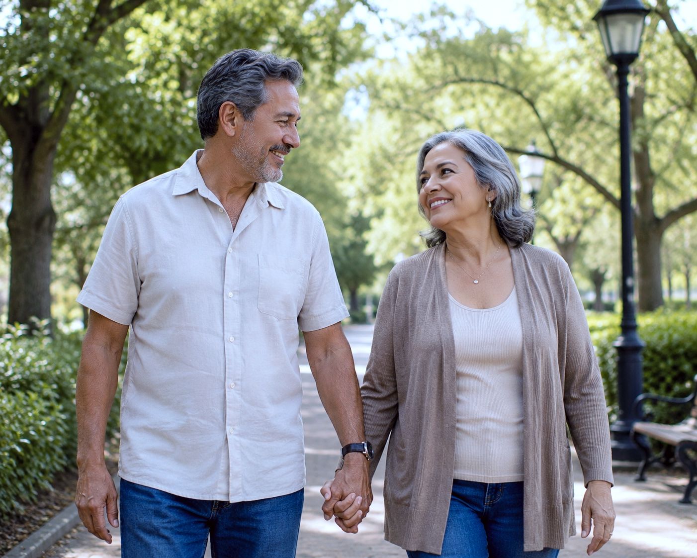 Couples photography in a park
