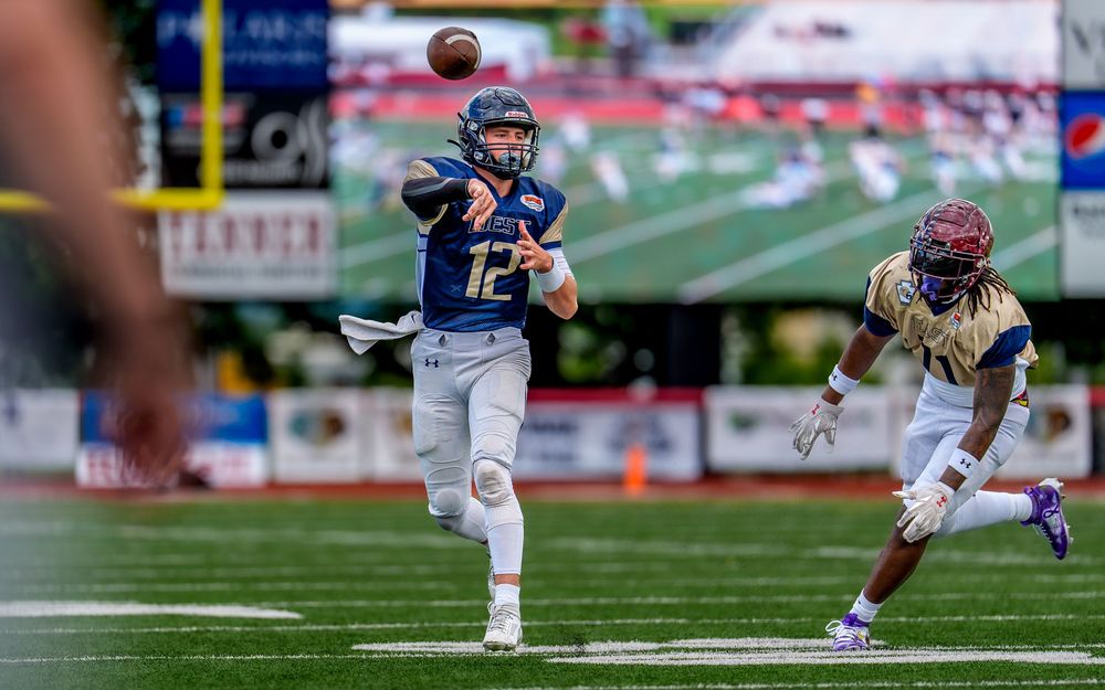 Pennsylvania East/West All-Star Game football action photography, by Deanna Fox, SportsFox Photography, Hershey PA
