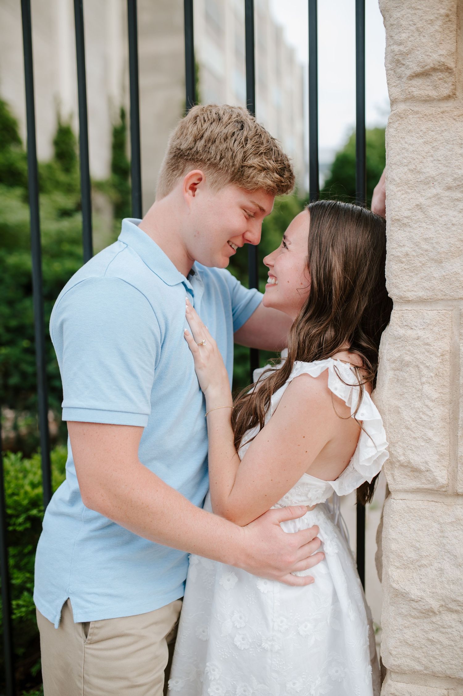 Downtown Wichita, KS engagement session by photographer Jessica Nadine Photography. Courthouse building sedgwick county historical museum