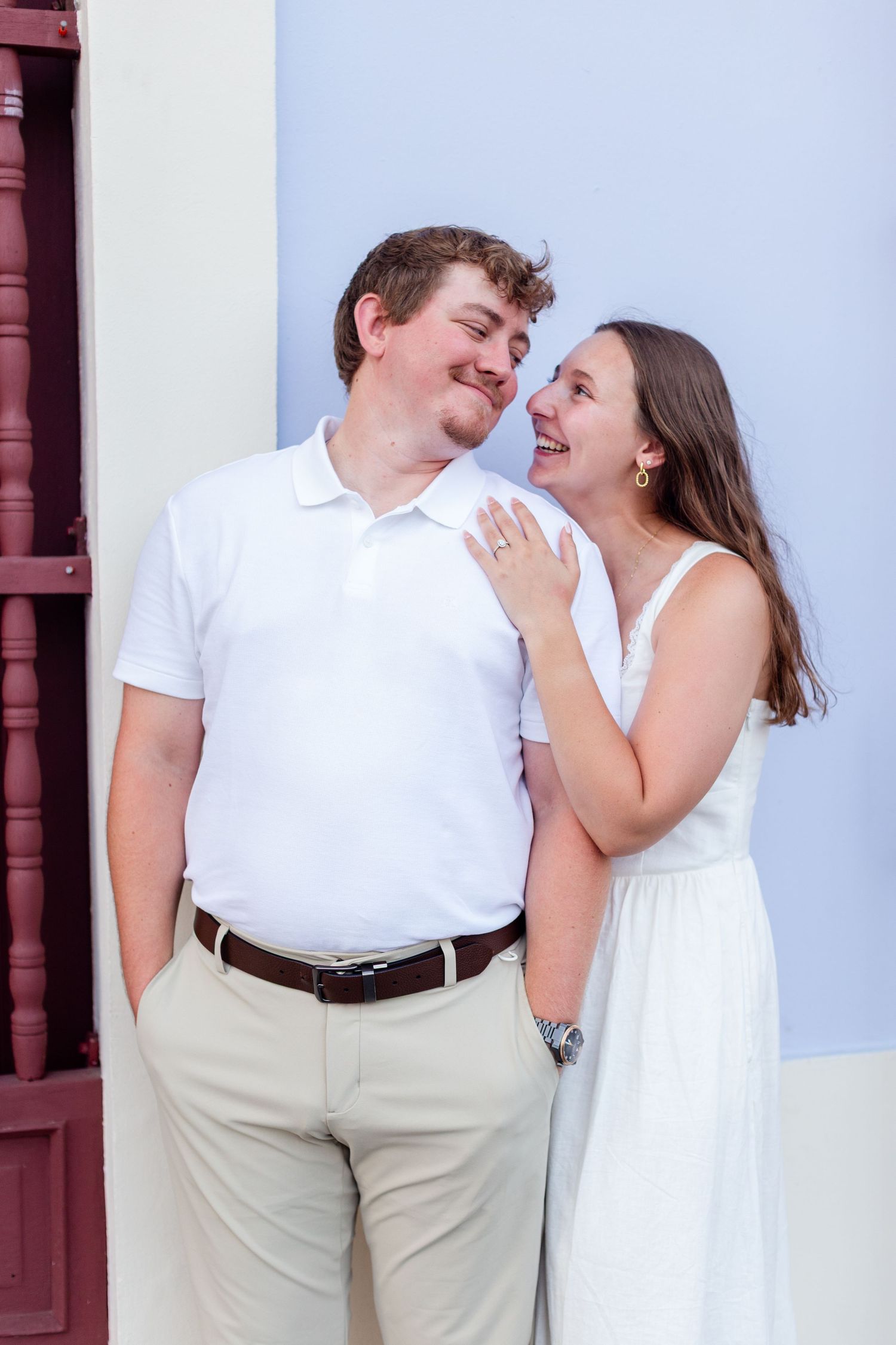 Couples portrait. Engagement photo session in Old San Juan, Puerto Rico.