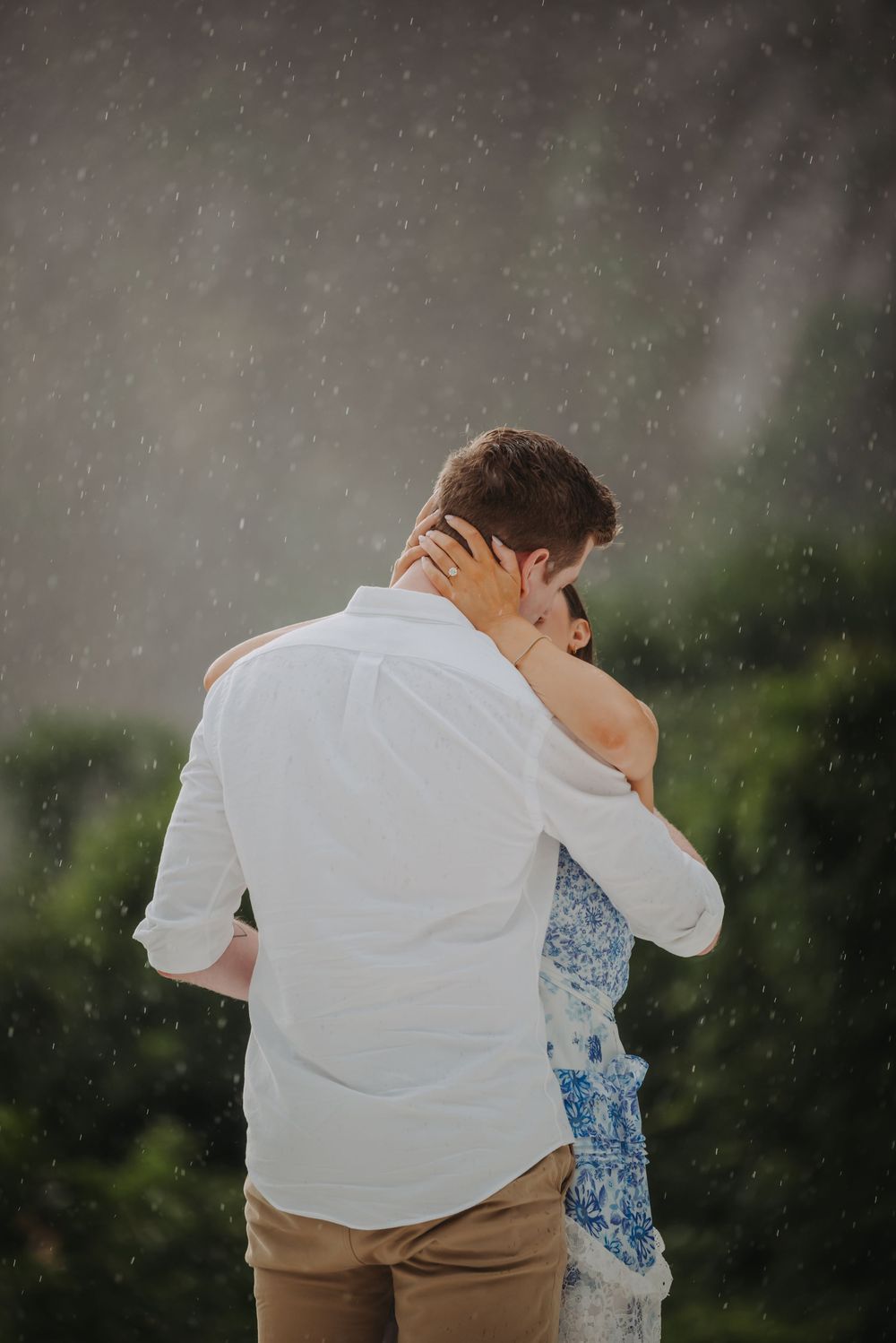 Saint Lucia Photographer captures Rainy surprise Proposal Photoshoot at Sugar Beach Viceroy in St Lucia