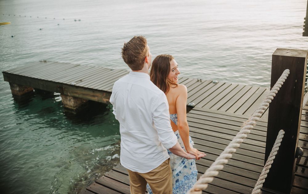Saint Lucia Photographer captures Rainy surprise Proposal Photoshoot at Sugar Beach Viceroy in St Lucia