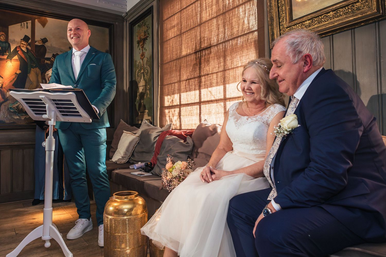 speech tijdens trouwceremonie door zoon bruid