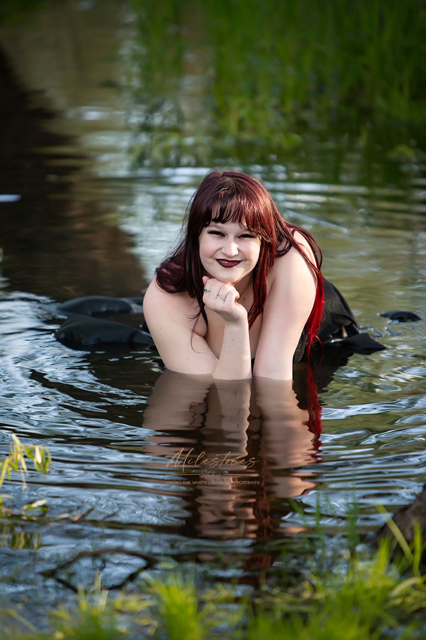 Senior photos Boise River Milestones Studios