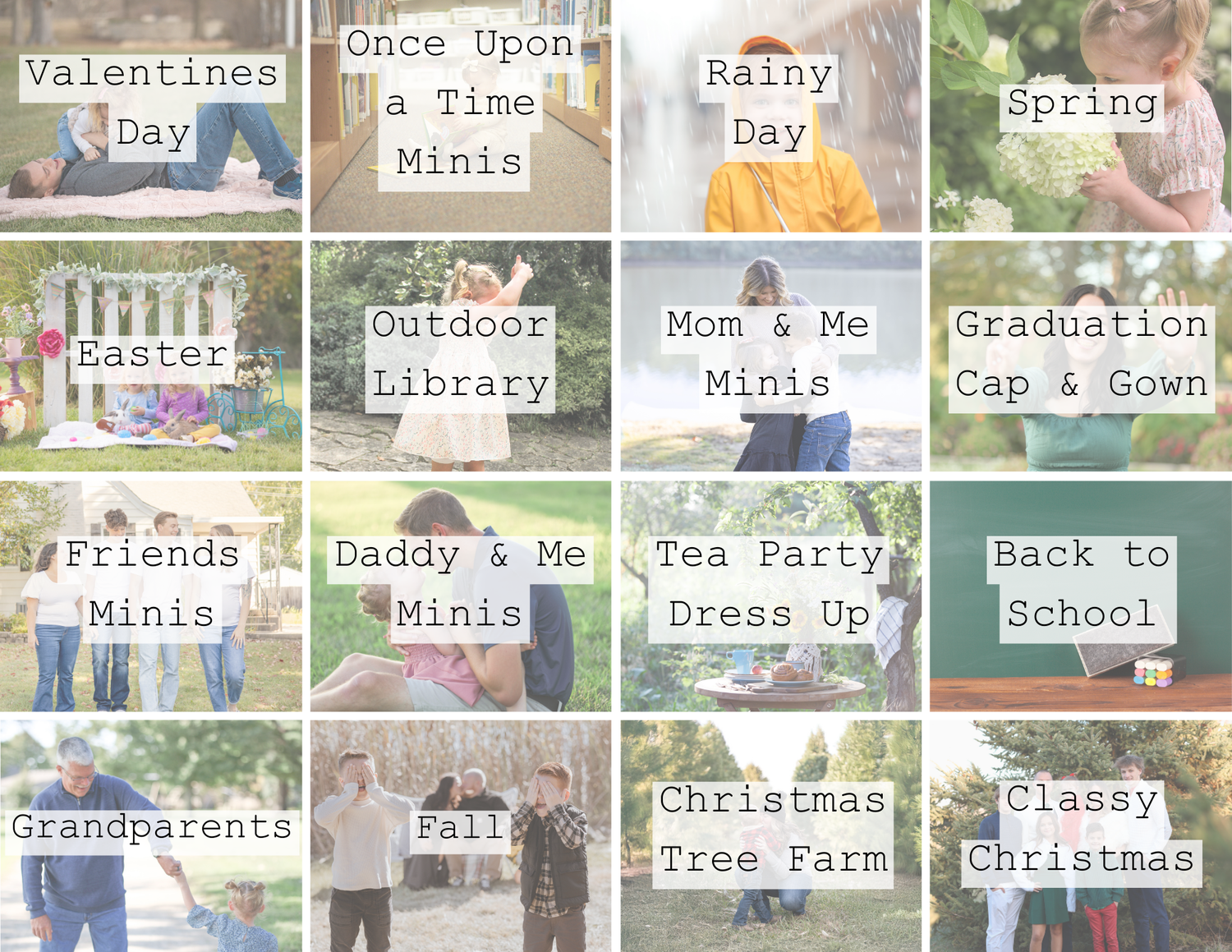 Springfield, IL family photographer share mini session themes in Central, IL