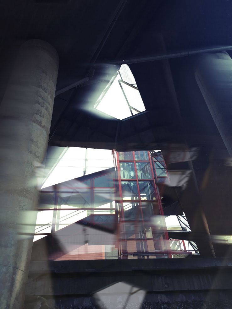 ICM photo of a bridge. Long pillars.