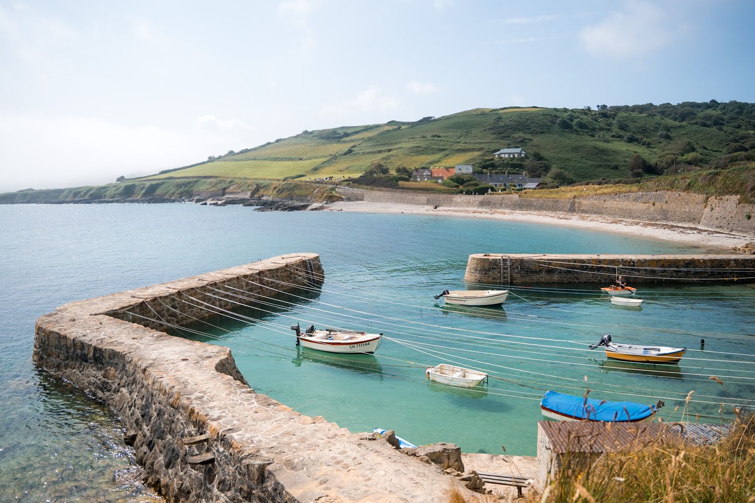 Port Racine à la Hague dans le département de la Manche en Normandie - Cotentin.