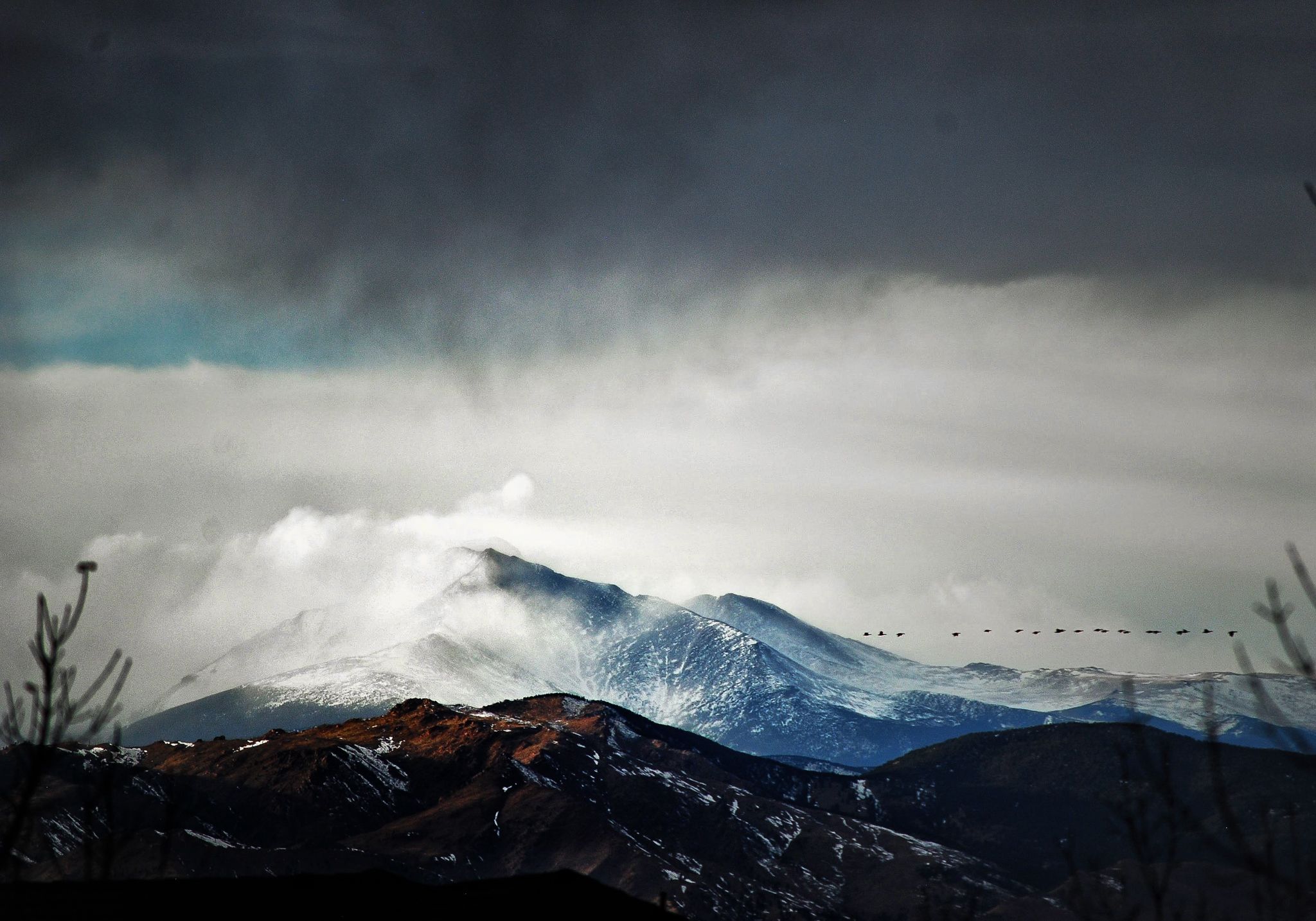 Sunset of Longs Peak Colorado