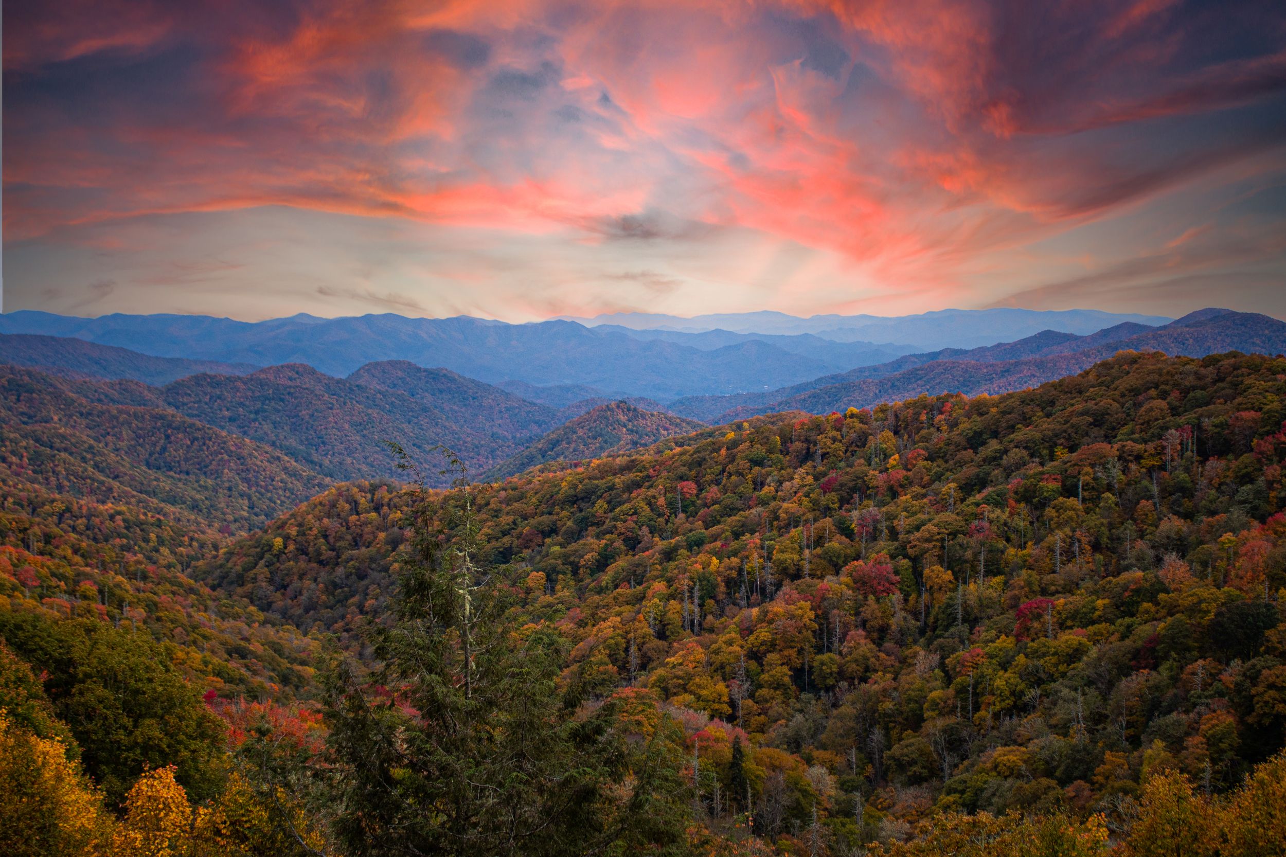 Sunset in Great Smokey Mountains National Park