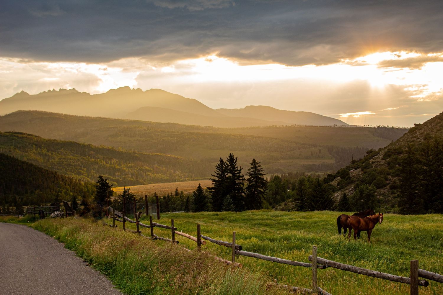 Beautiful sunset in Colorado