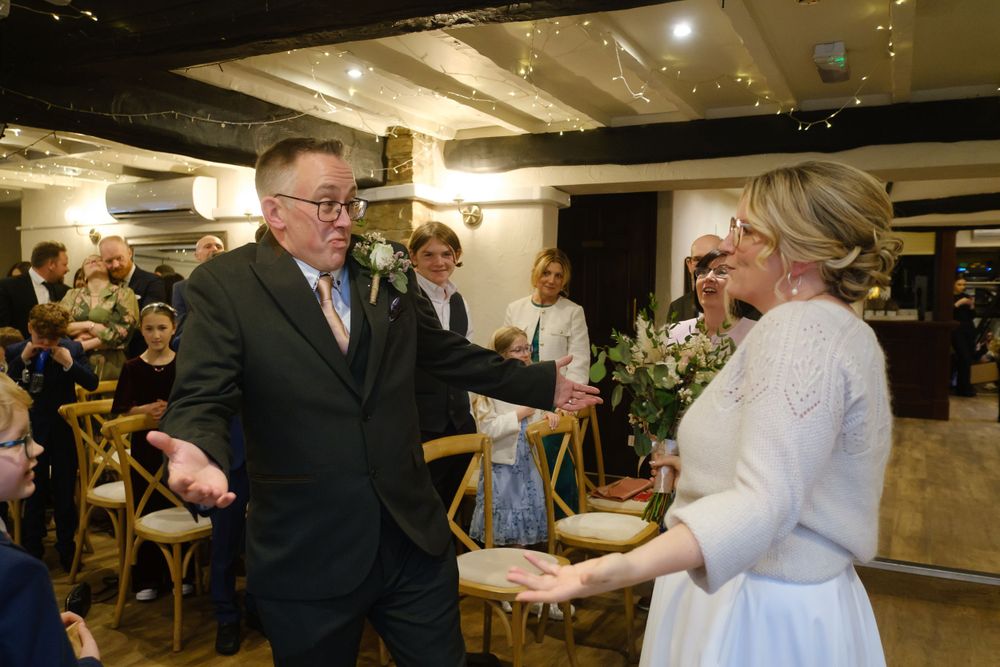 Bride and Groom just married at the Black Horse in Clifton