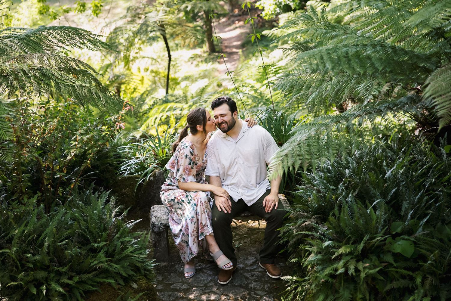 Romantic couple session with scenic views of Sintra Portugal