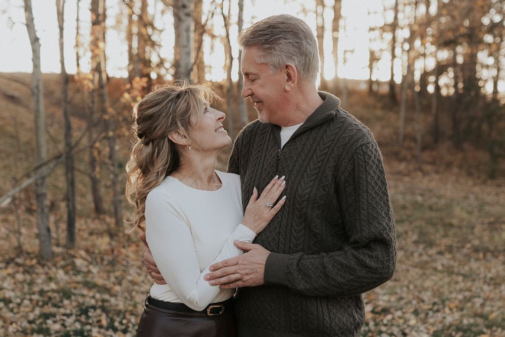 Older couple over 50 years old photographer near Red Deer Alberta