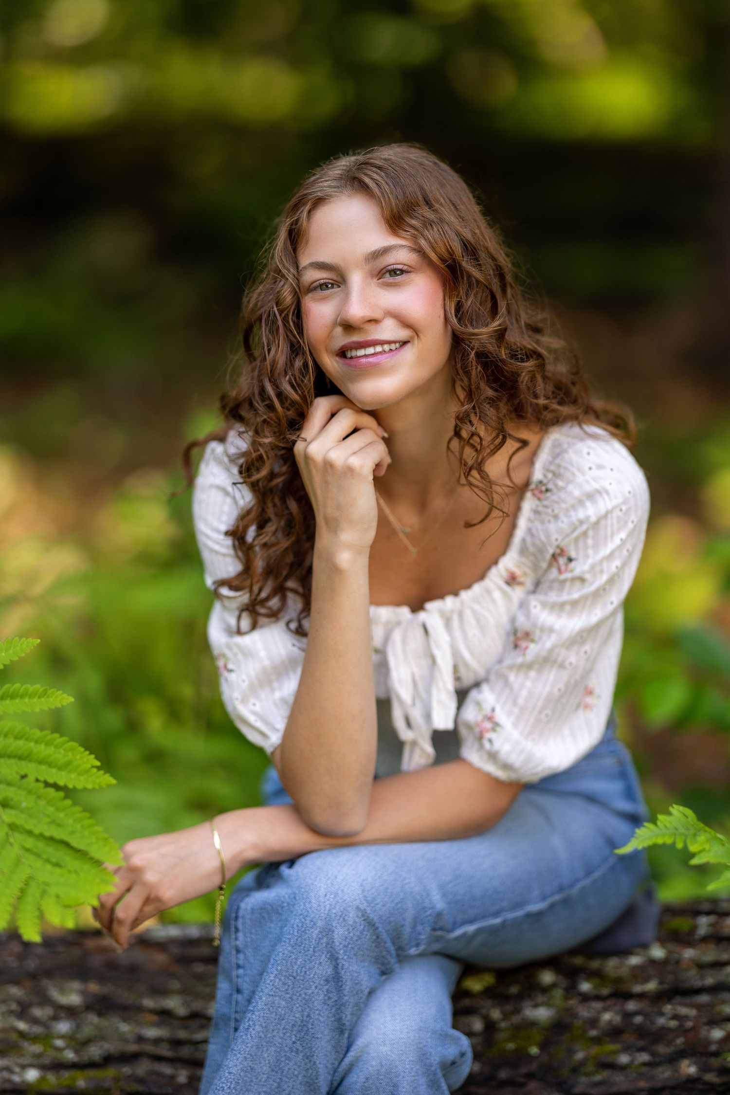 High School Senior Portrait natural background, Exeter, New Hampshire
