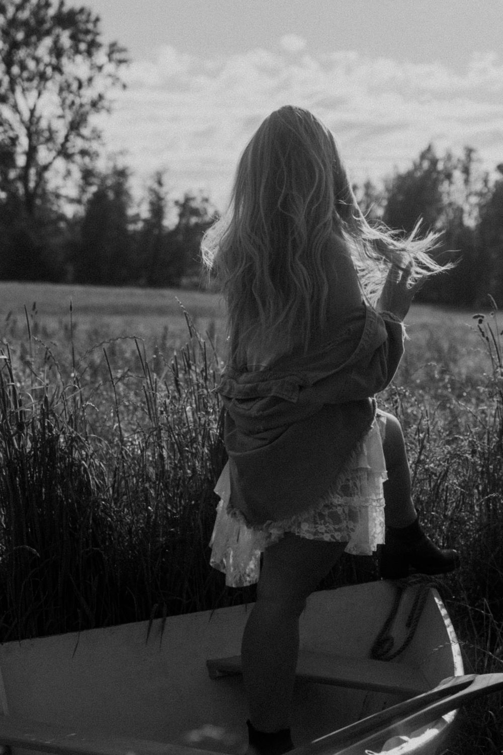 Individual posing outdoors during creative portrait session | personal photography
