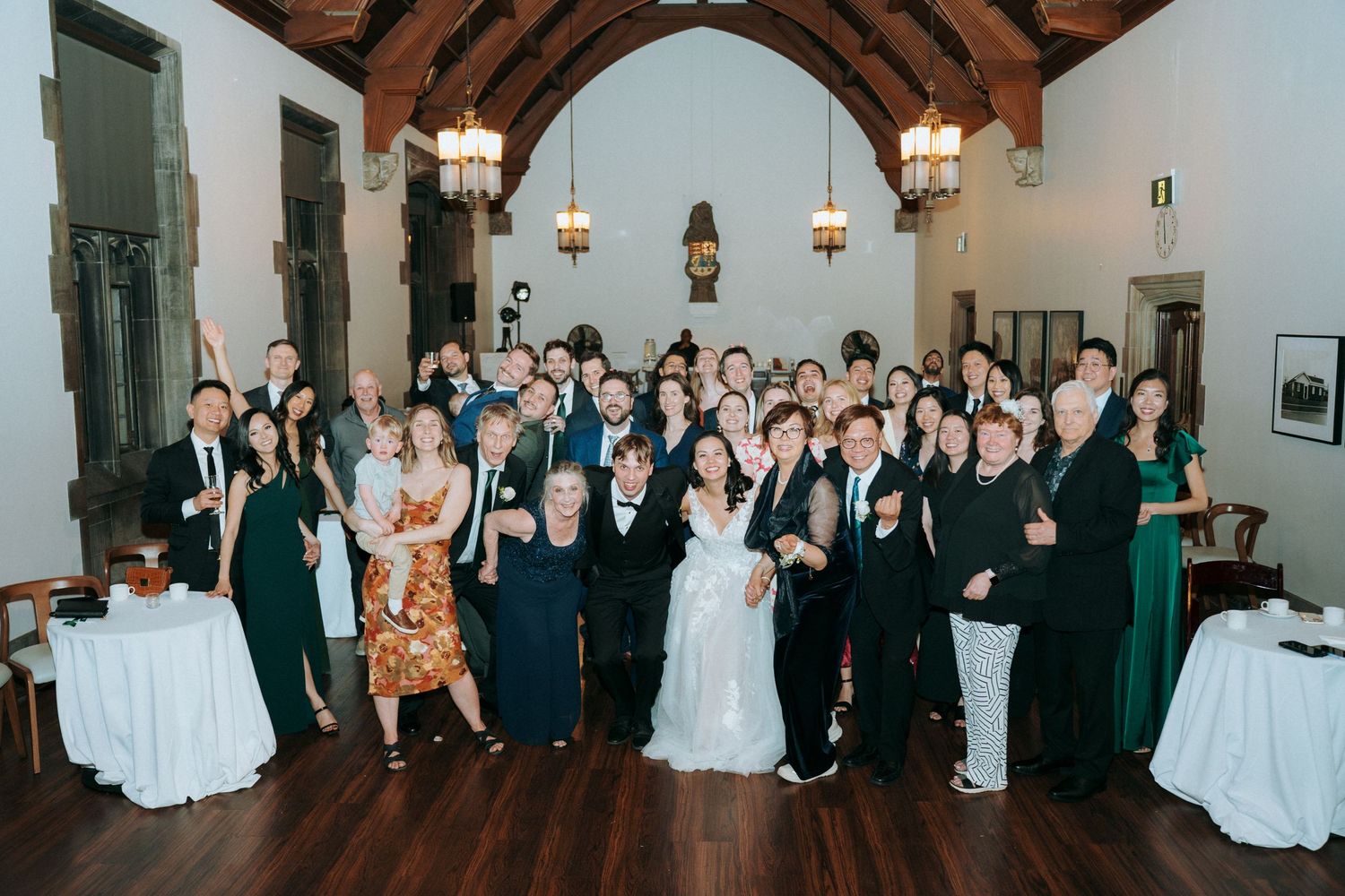 Timeless wedding photos of Tiffany and Sam at Hart House in Toronto.