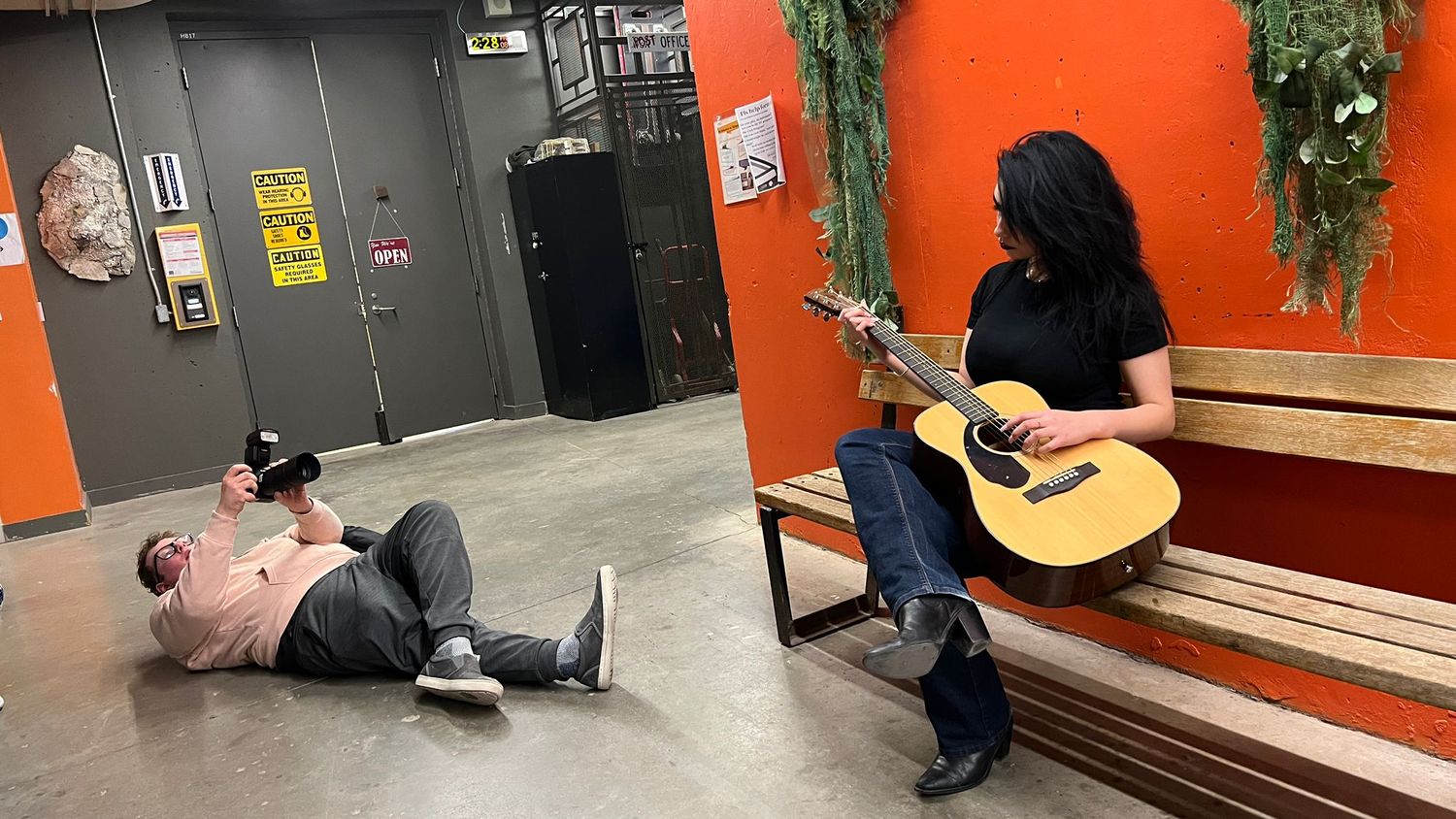behind the scenes of Band 90's rock euphoria photoshoot