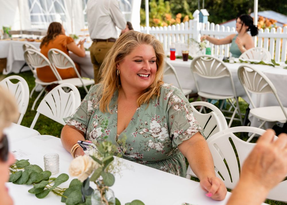 Wedding Reception at backyard wedding in Omaha, NE - BrightSide Photography