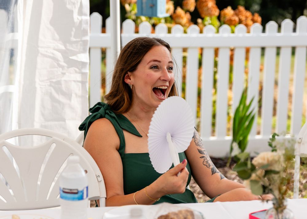 Wedding Reception at backyard wedding in Omaha, NE - BrightSide Photography