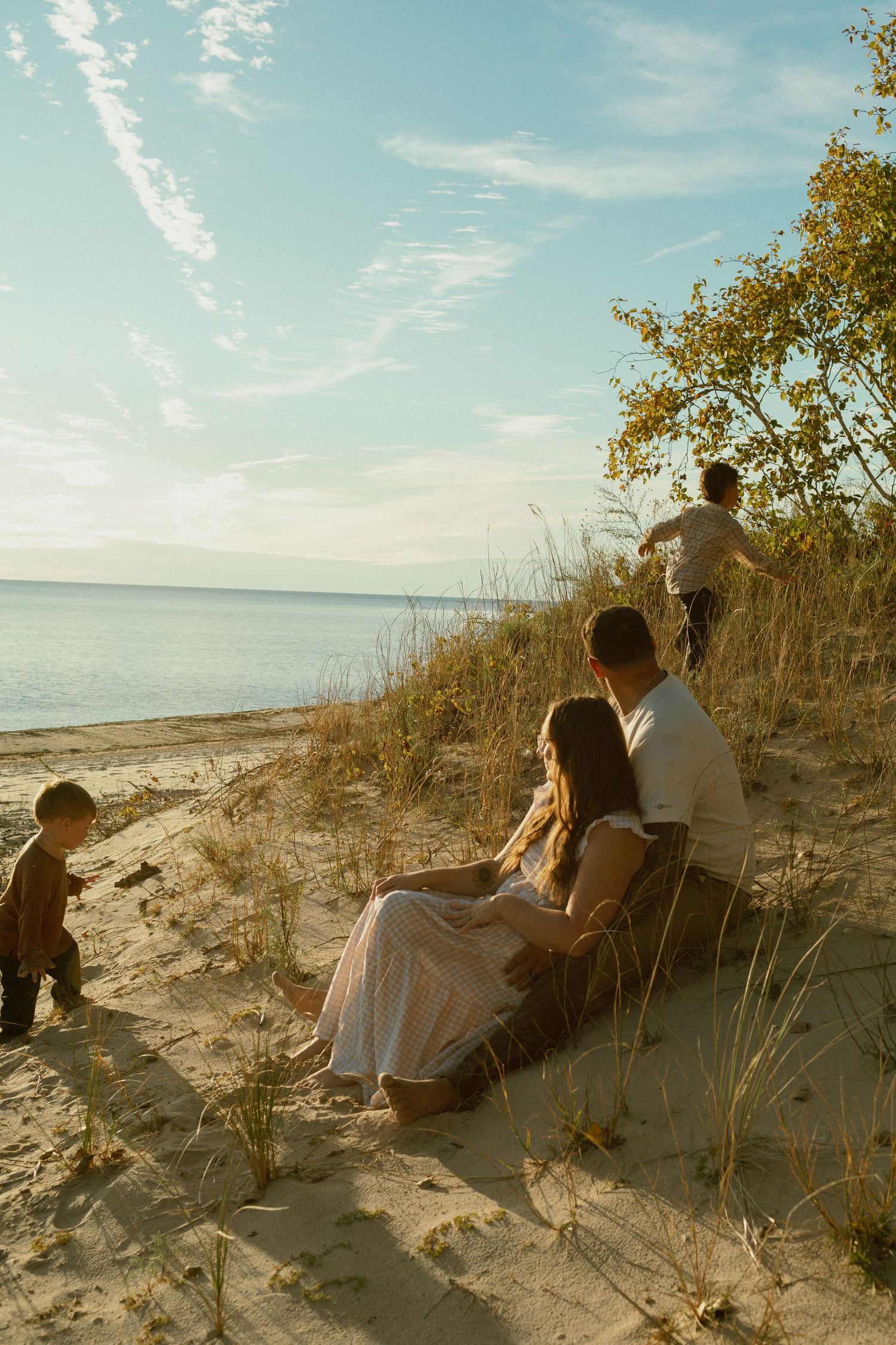 Summer family session at the beach