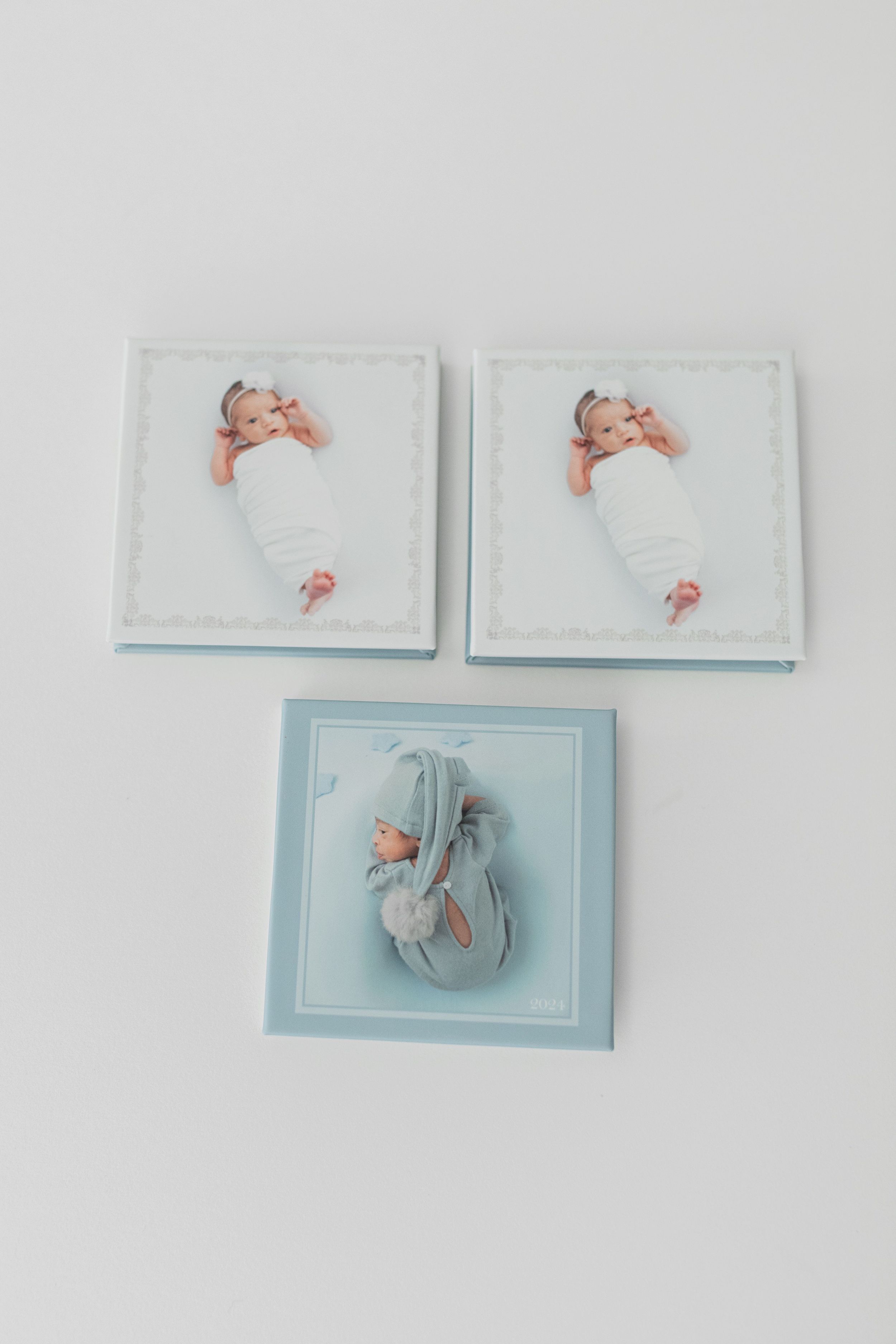 Set of three mini accordion books, each featuring 12 different images from your gallery charming and the perfect gift for grandparents.