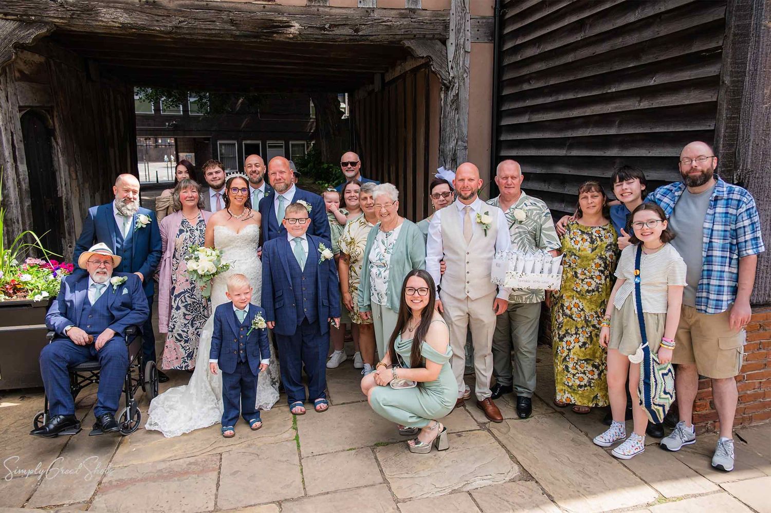 Wedding party photographs at Coventry Registry Office by award-winning wedding photographer